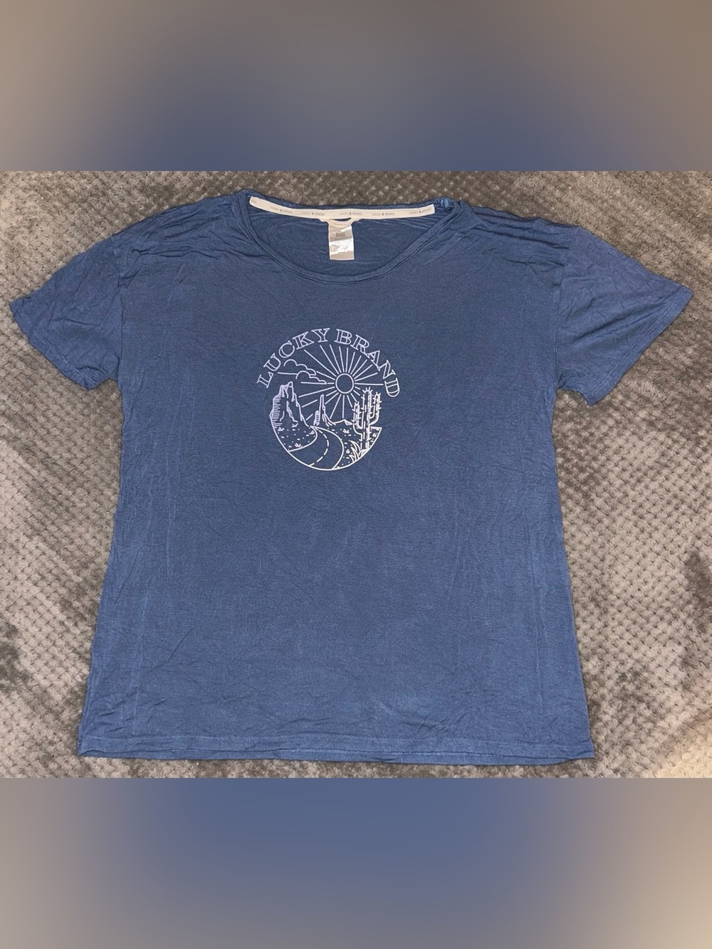 Lucky Brand Women’s Blue Graphic PJ Tee